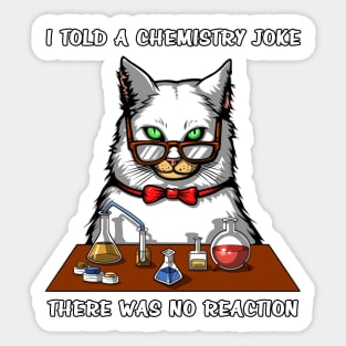 Cat Chemistry Teacher Sticker